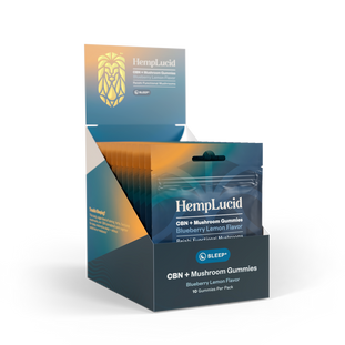 Display Box | Sleep Mushroom + CBN Gummies 10 count - Blueberry Lemon (Box of 10)