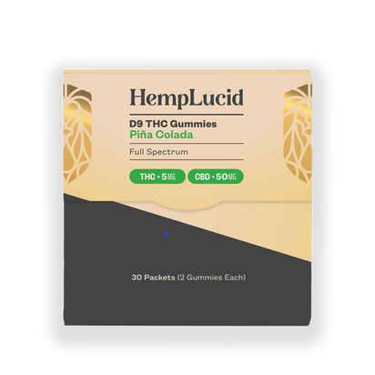 Display Box | Delta 9 THC 5mg + CBD 50mg Gummies 2 count - Piña Colada (Box of 30)