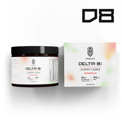 Delta 8 THC Gummy Cubes - Watermelon