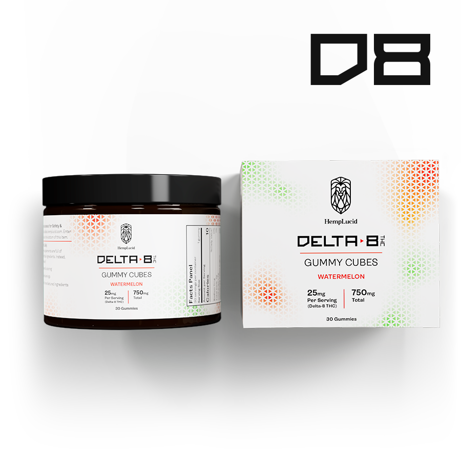 Delta 8 THC Gummy Cubes - Watermelon