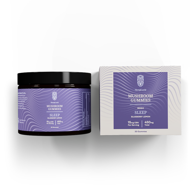 Sleep Mushroom + CBN Gummies - Blueberry Lemon