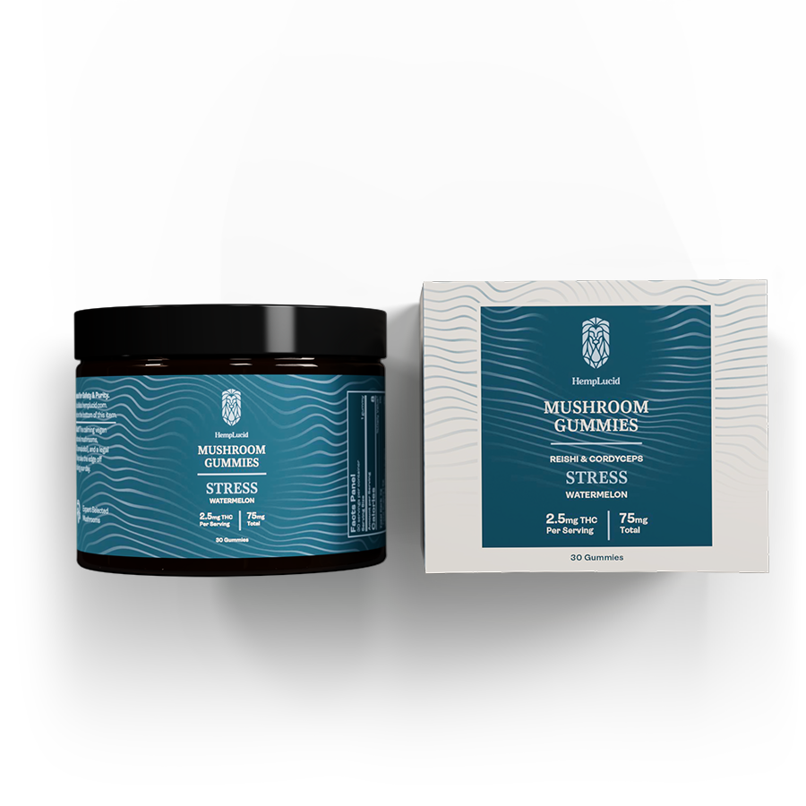 Stress Gummies - Functional Mushroom, CBD + THC Edibles
