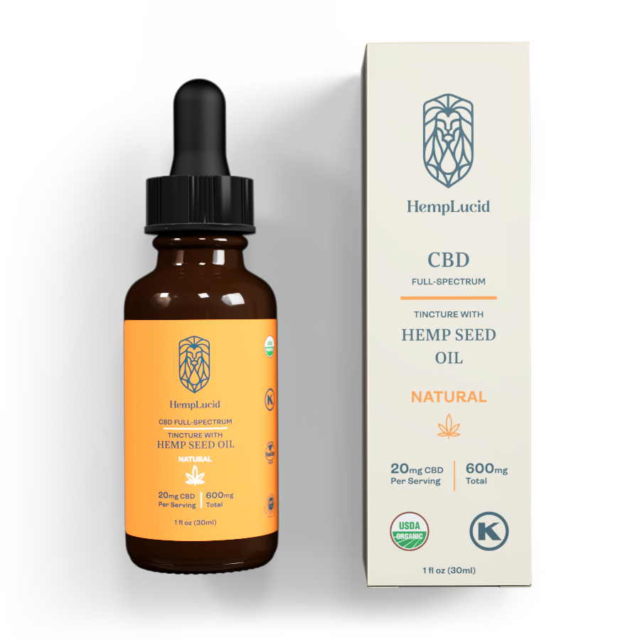 600mg Organic Hemp Seed Oil | 20mg CBD Per Serving