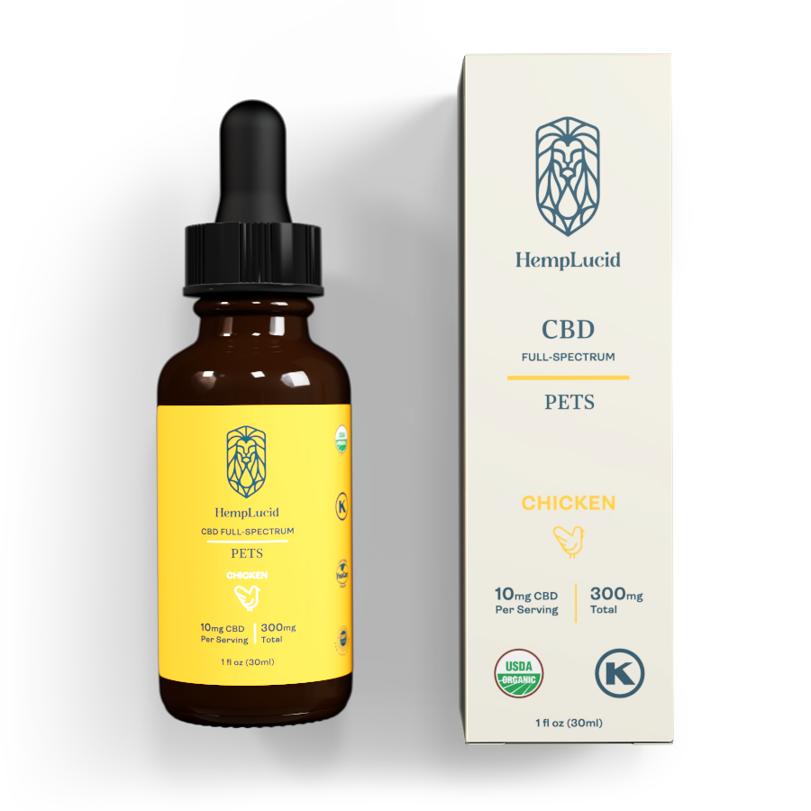 Organic Full-Spectrum CBD for Pets, Chicken Flavor