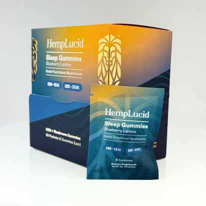 Display Box | Sleep Mushroom + CBN Gummies 2 count - Blueberry Lemon (Box of 30)