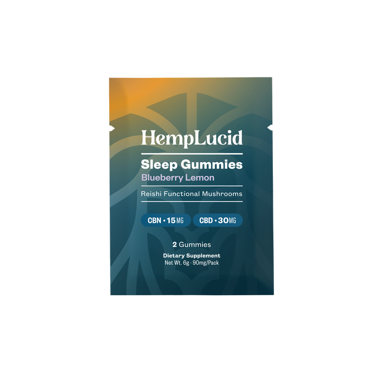 Display Box | Sleep Mushroom + CBN Gummies 2 count - Blueberry Lemon (Box of 30)