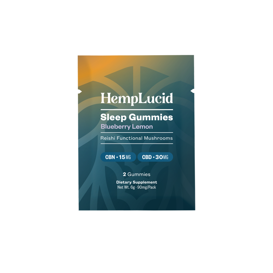 Display Box | Sleep Mushroom + CBN Gummies 2 count - Blueberry Lemon (Box of 30)